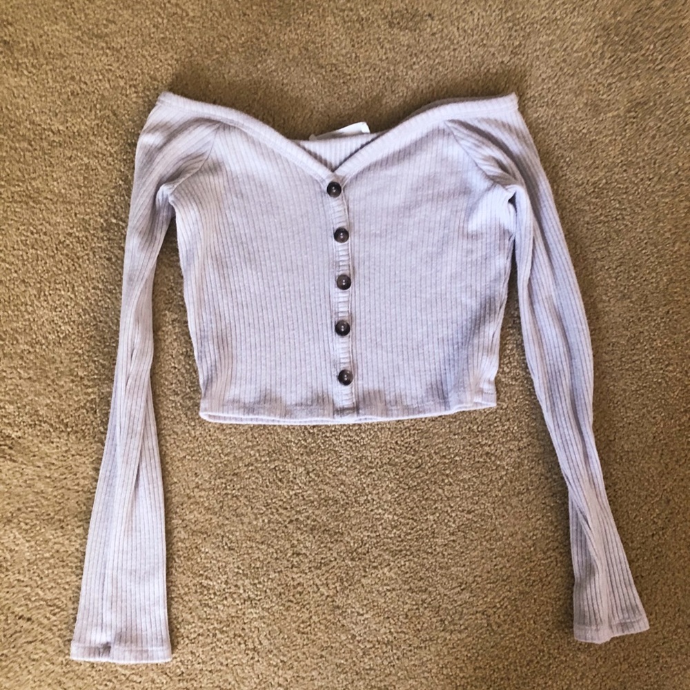 Cropped off the shoulder top